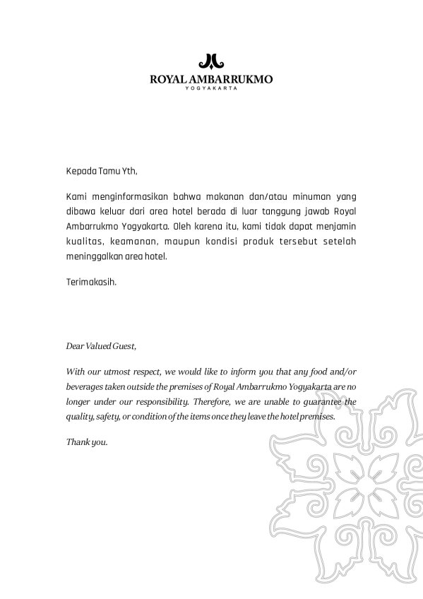 Disclaimer Letter